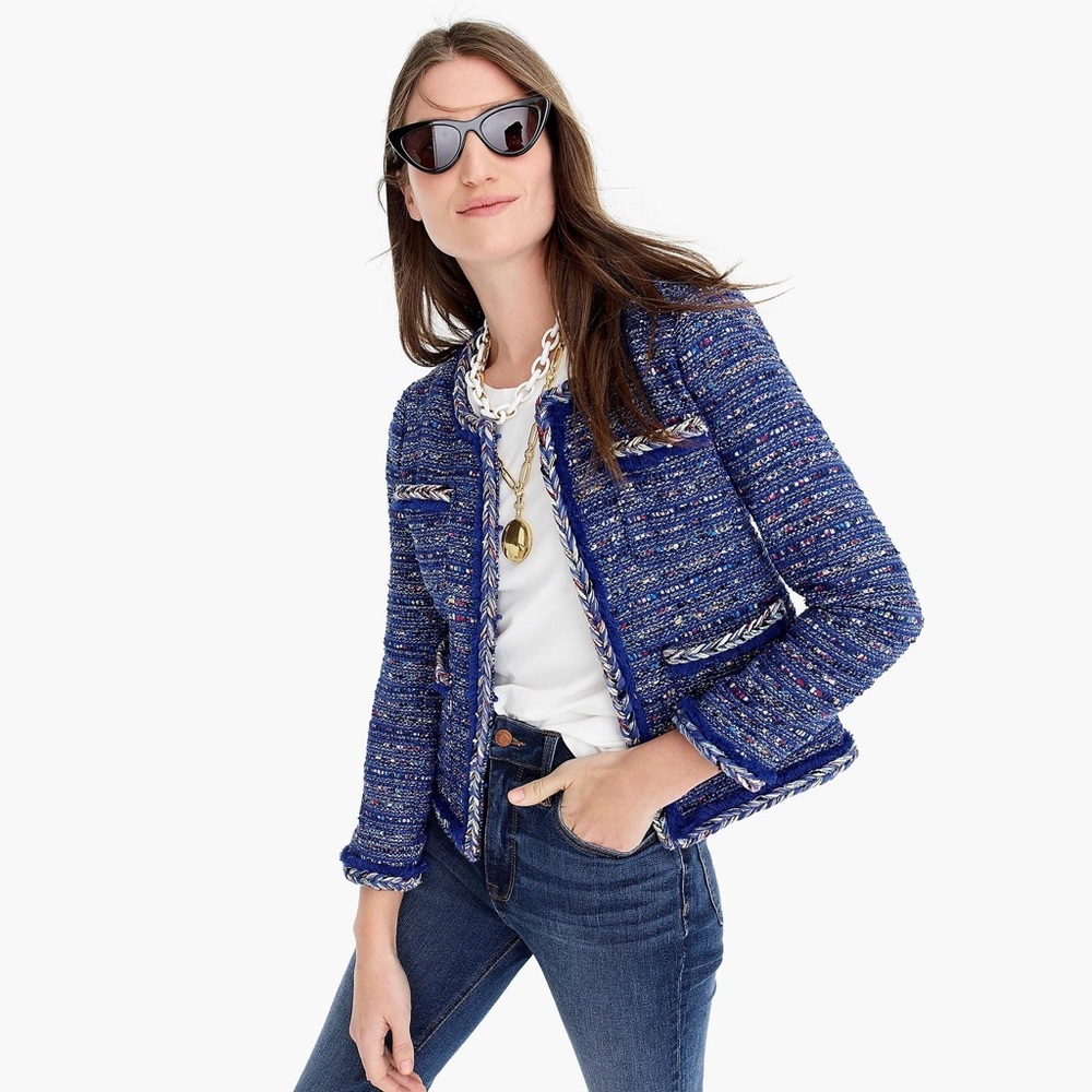 J Crew Lady Jacket in Colbalt